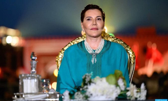SAR la Princesa Lalla Hasnaa participa en Abu Dabi en una recepción ofrecida en honor de las altas personalidades que participan en el Congreso Mundial de la Naturaleza de la UICN
