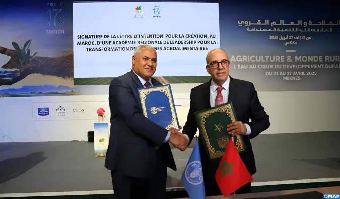 SIAM 2025 : Signature d'une lettre d'intention pour créer la branche francophone de FAO Regional Leadership Academy au Maroc